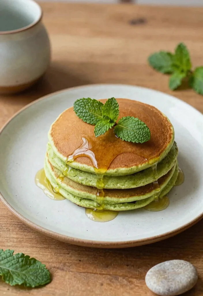17 Pancake Recipes for One That Are Quick and No Waste - 4. Matcha Green Tea Pancakes 1
