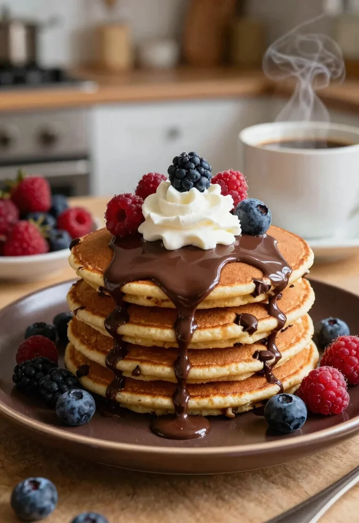 17 Pancake Recipes for One That Are Quick and No Waste - 7. Chocolate Chip Pancakes 1