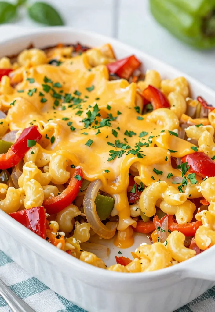 17 Taco Mac and Cheese Casserole Recipes You Need to Try - 14. Taco Mac and Cheese with Peppers and Onions 1