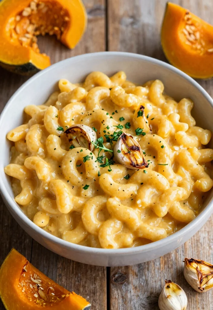 17 Vegan Butternut Squash Mac and Cheese Recipes for Family Comfort - Vegan Butternut Squash Mac and Cheese with Roasted Garlic 1