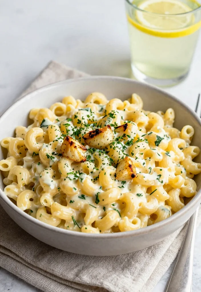 17 White Cheese Mac and Cheese Twists to Elevate Your Comfort Food Game - 6. Garlic and Herb White Cheese Mac and Cheese 1