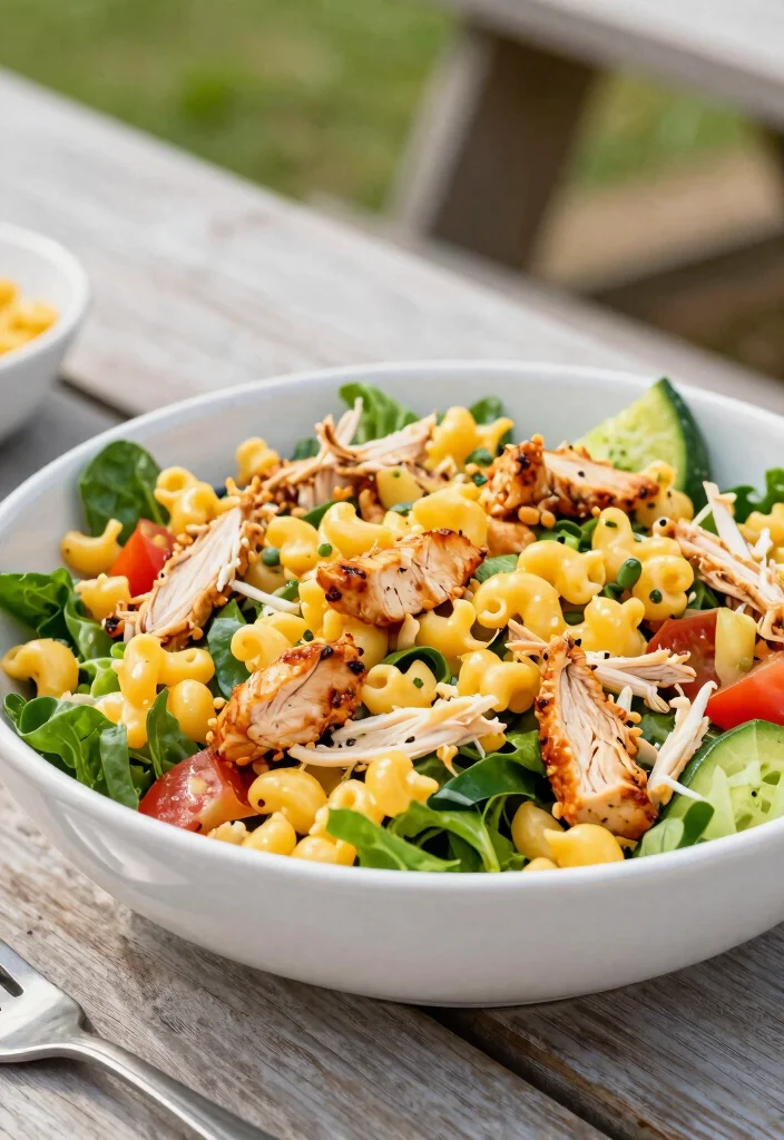 18 Buffalo Chicken Dip Mac and Cheese Ideas for Game Day - 14. Buffalo Chicken Mac and Cheese Salad 1