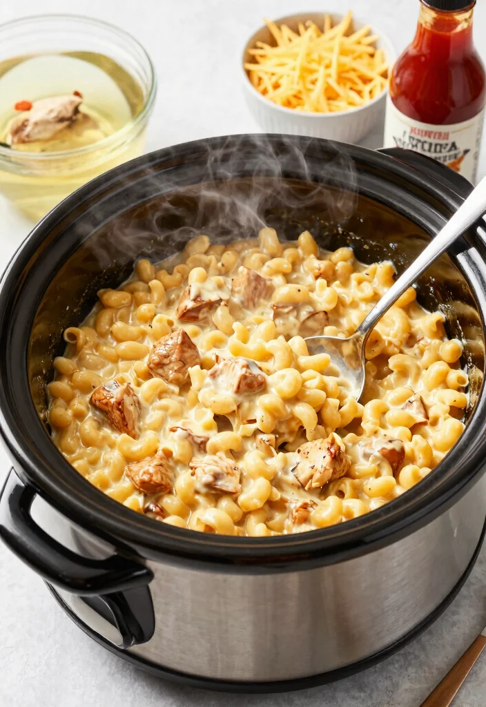 18 Buffalo Chicken Dip Mac and Cheese Ideas for Game Day - 4. Slow Cooker Buffalo Chicken Mac and Cheese 1