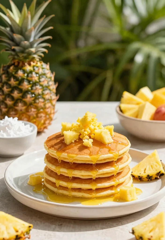 18 Dairy Free Pancake Recipes That Are Light, Fluffy, and Delicious - 11. Tropical Pineapple Pancakes 1