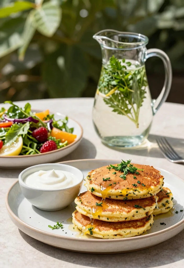 18 Dairy Free Pancake Recipes That Are Light, Fluffy, and Delicious - 13. Savory Herb Pancakes 1