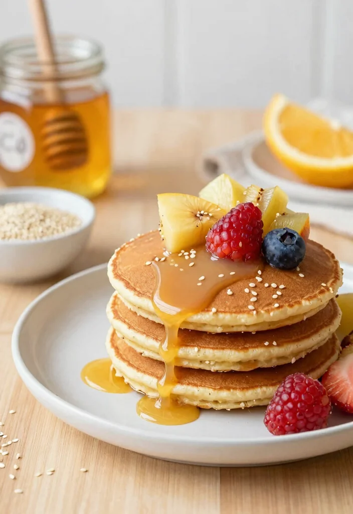 18 Dairy Free Pancake Recipes That Are Light, Fluffy, and Delicious - 17. Sesame Seed Pancakes 1