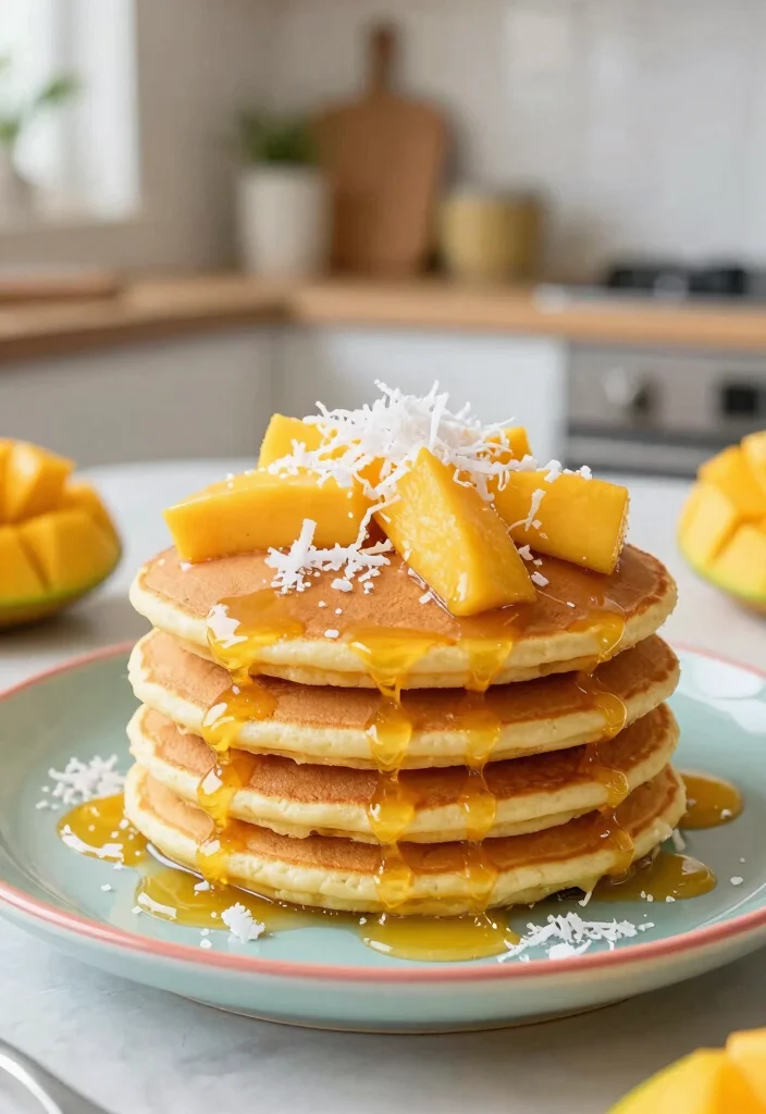18 Easy Pancake Mix Recipes You Can Make at Home Anytime - 15. Tropical Mango Pancakes 1