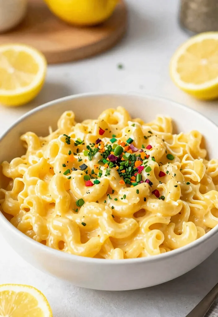 18 Healthy Mac and Cheese Recipes Under 400 Calories - 13. Lemon Garlic Mac and Cheese 1