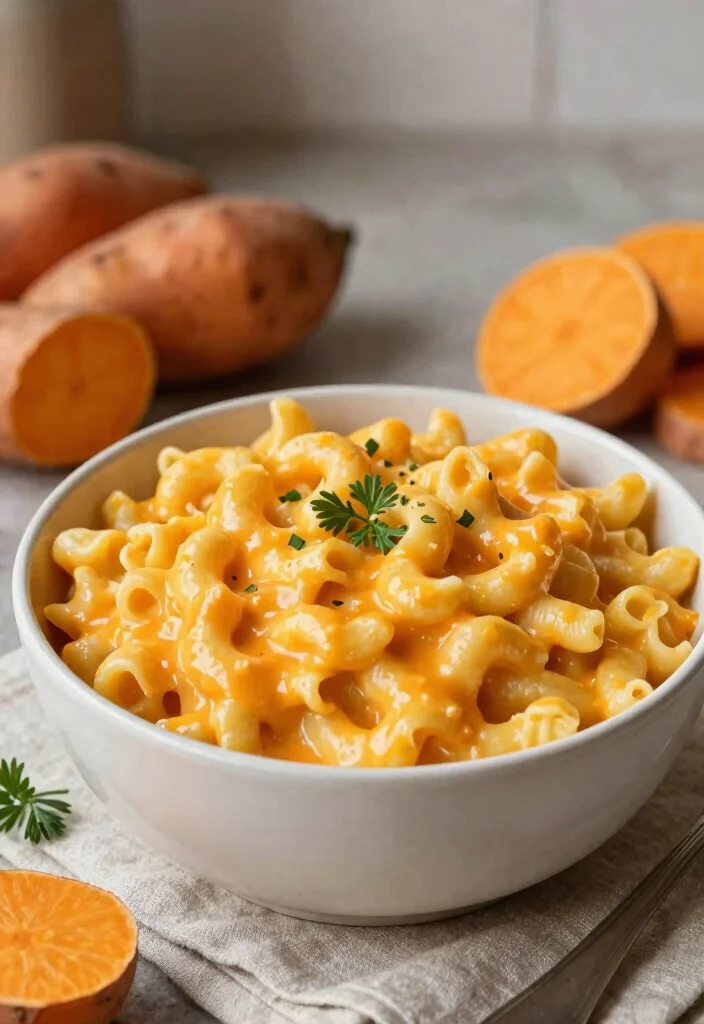18 Healthy Mac and Cheese Recipes Under 400 Calories - 8. Sweet Potato Mac and Cheese 1