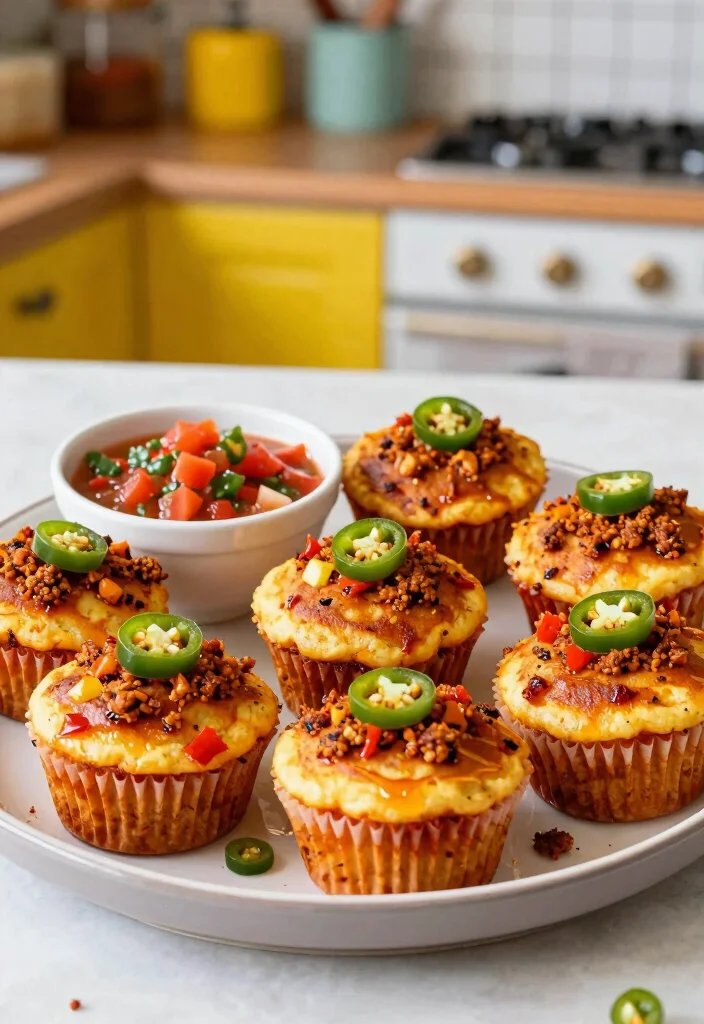 18 High Protein Pancake Muffins for Healthy Grab and Go Snacks - 18. Spicy Southwest Protein Pancake Muffins 1