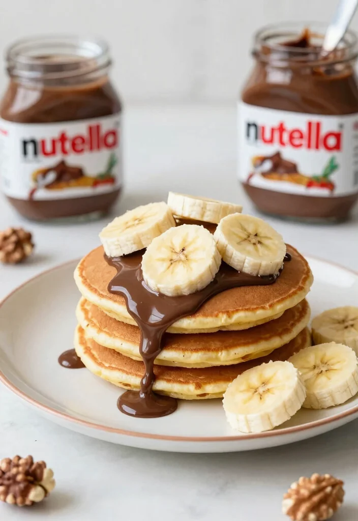 18 Pancake Breakfast Sandwich Recipes for Busy Mornings - 18. Nutella-Banana Pancake Sandwich 1
