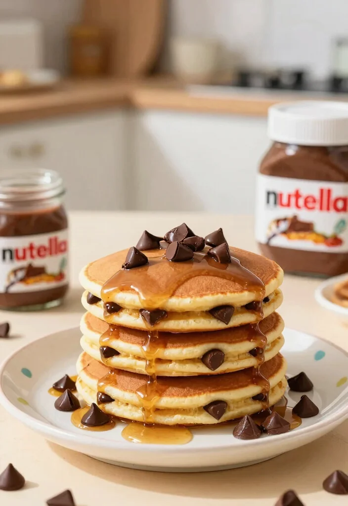 18 Pancake Breakfast Sandwich Recipes for Busy Mornings - 5. Chocolate Chip Pancake Sandwich 1