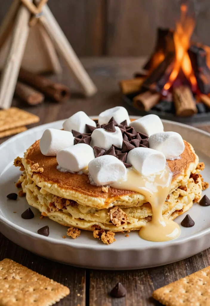 18 Pancake Casserole Breakfast Recipes for Easy Family Mornings - 16. S'mores Pancake Casserole 1