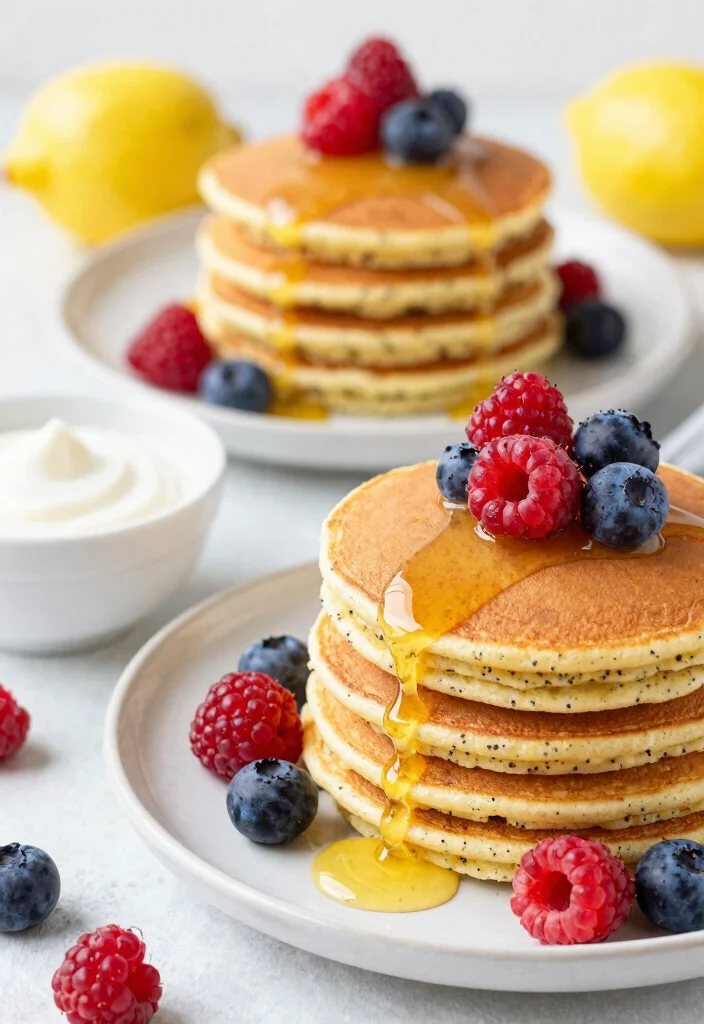 18 Pancake Recipes Without Milk for Dairy Free Mornings - 18. Lemon Poppy Seed Pancakes 1