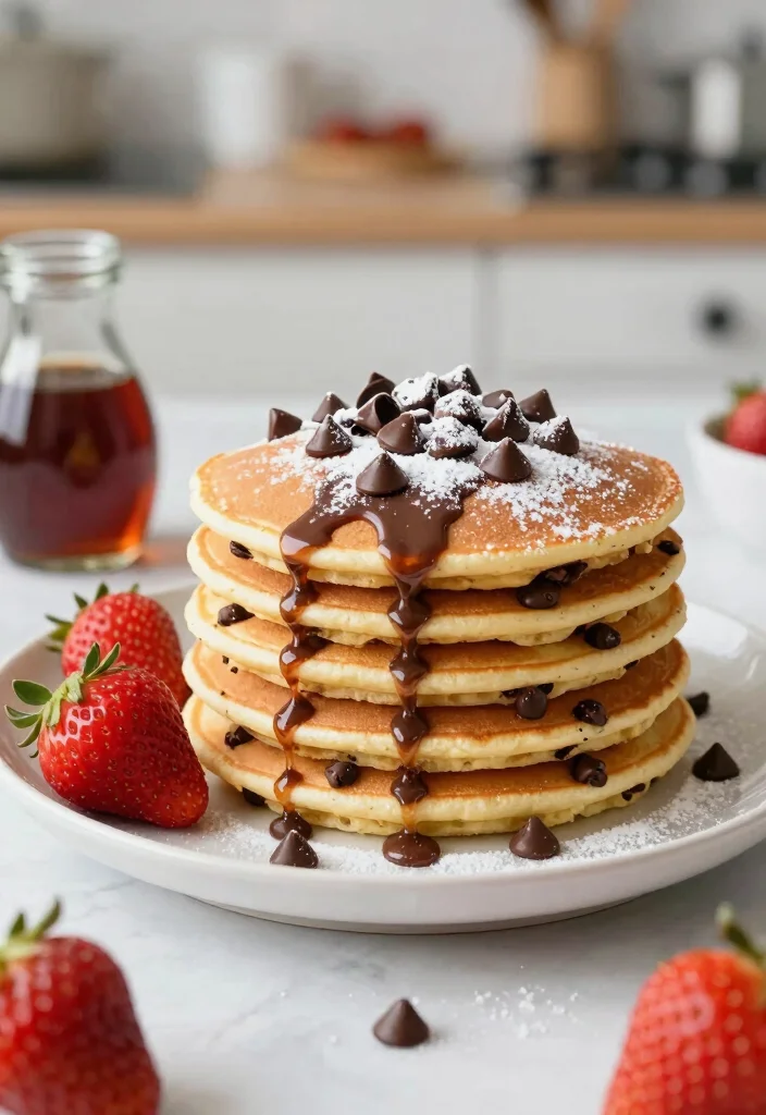 18 Pancake Recipes Without Milk for Dairy Free Mornings - 6. Chocolate Chip Pancakes 1