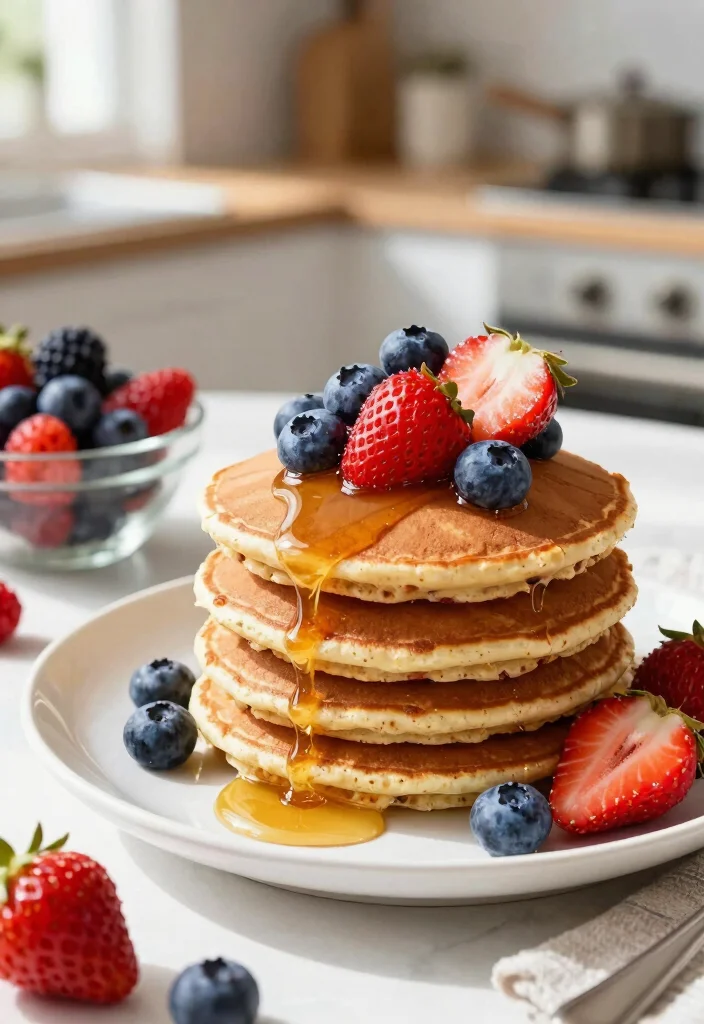 18 Pancake Recipes Without Milk for Dairy Free Mornings - 9. Berry Oatmeal Pancakes 1