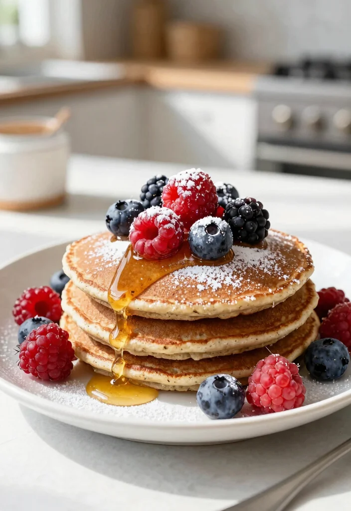 18 Pancake Recipes for Two for Easy Cozy Breakfasts - 14. Whole Wheat Pancakes with Berries 1