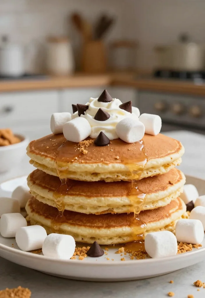 18 Pancake Recipes for Two for Easy Cozy Breakfasts - 18. S’mores Pancakes 1