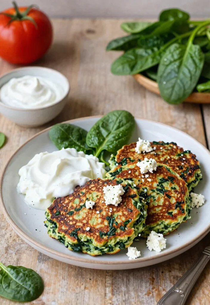 18 Pancake Recipes for Two for Easy Cozy Breakfasts - 6. Savory Spinach and Feta Pancakes 1