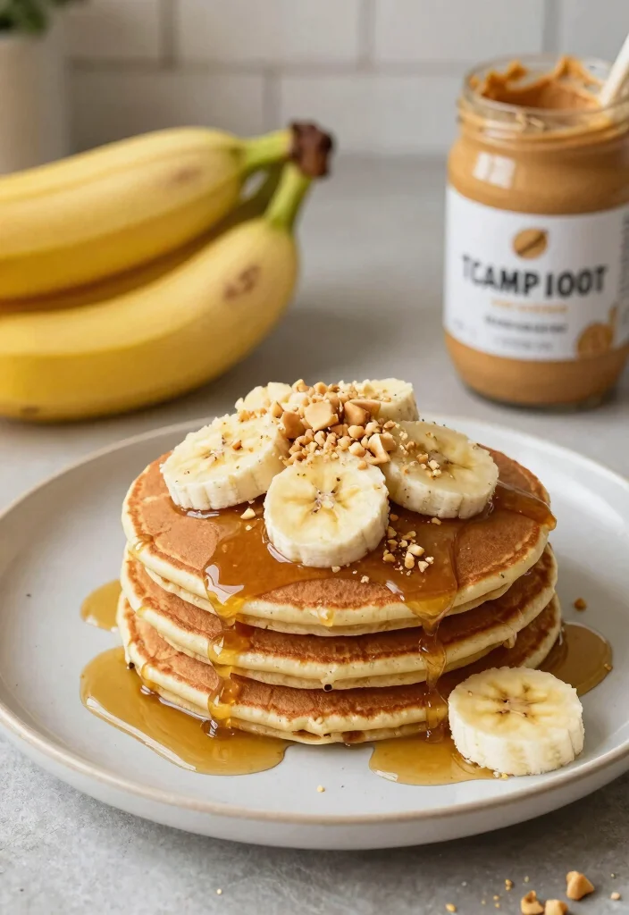18 Pancake Recipes for Two for Easy Cozy Breakfasts - 7. Peanut Butter Banana Pancakes 1