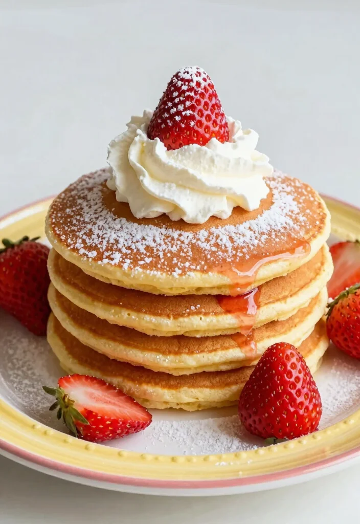 18 Pancake and Waffle Mix Recipes for Soft, Crispy Results - 13. Strawberry Shortcake Pancakes 1