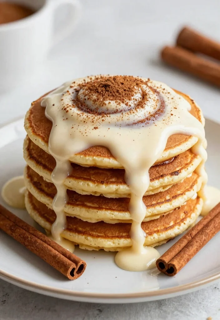 18 Pancake and Waffle Mix Recipes for Soft, Crispy Results - 7. Cinnamon Roll Pancakes 1