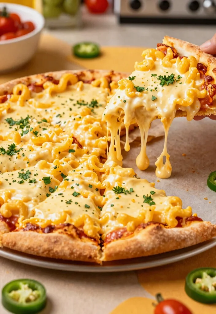 18 Smoked Gouda Mac and Cheese Variations to Try - 15. Mac and Cheese Pizza with Smoked Gouda 1