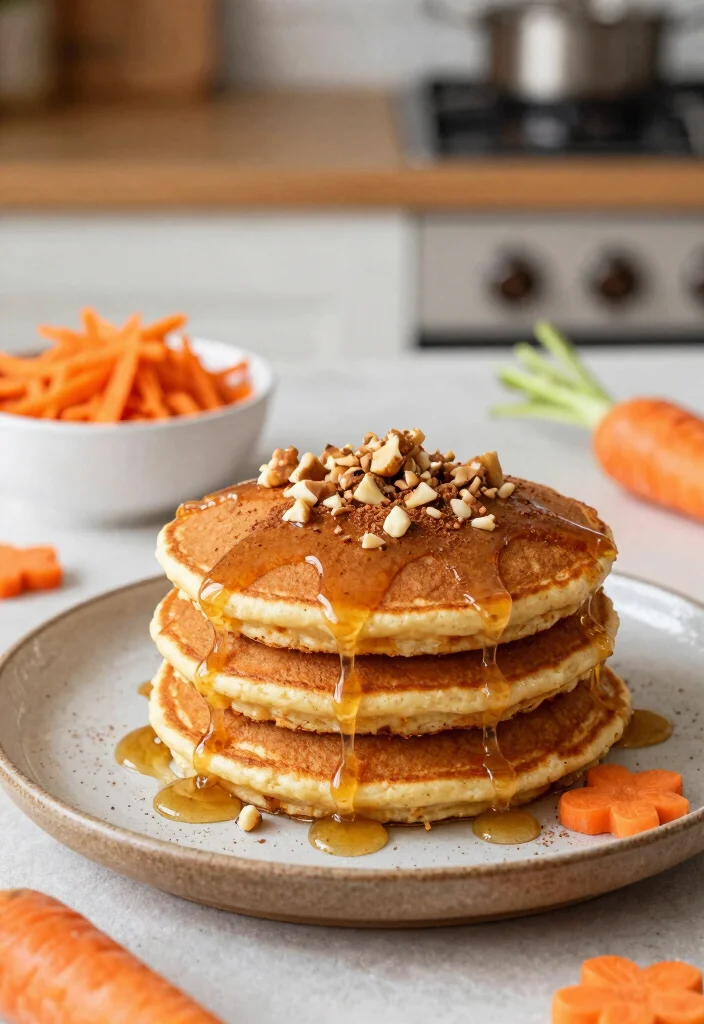 18 Vegan Pancake Recipes That Are Soft, Fluffy, and Egg Free - 16. Carrot Cake Vegan Pancakes 1