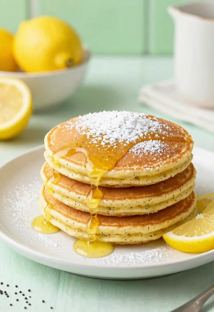 18 Vegan Pancake Recipes That Are Soft, Fluffy, and Egg Free - 18. Vegan Lemon Poppy Seed Pancakes 1