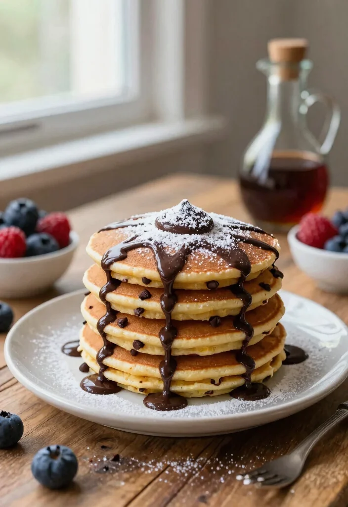 18 Vegan Pancake Recipes That Are Soft, Fluffy, and Egg Free - 3. Chocolate Chip Vegan Pancakes 1