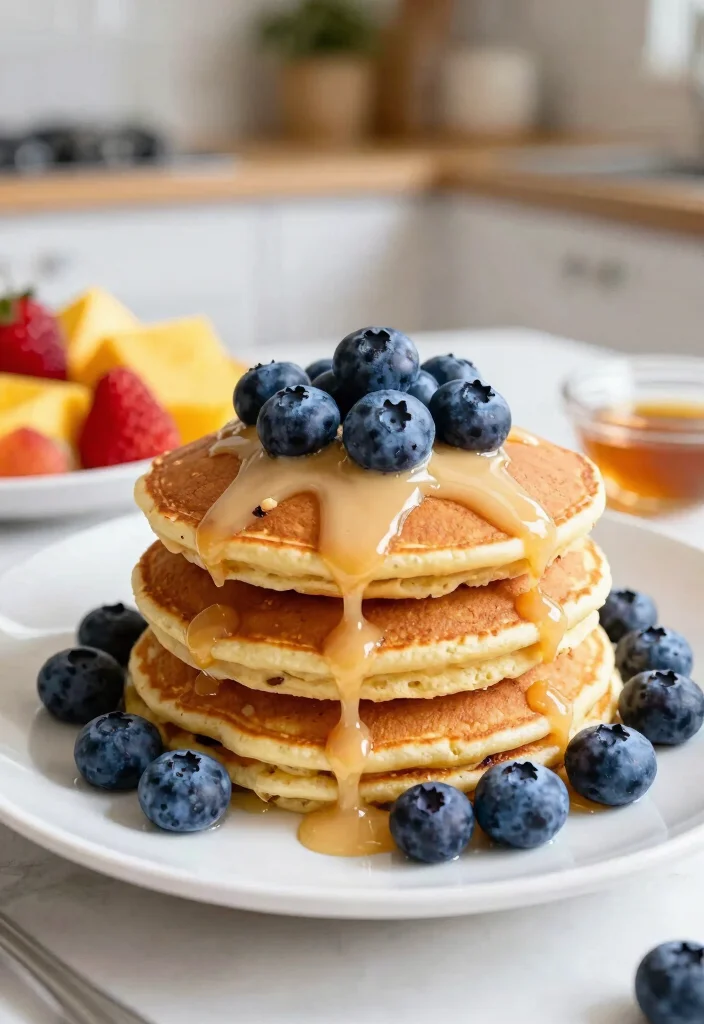 18 Vegan Pancake Recipes That Are Soft, Fluffy, and Egg Free - 4. Blueberry Almond Vegan Pancakes 1