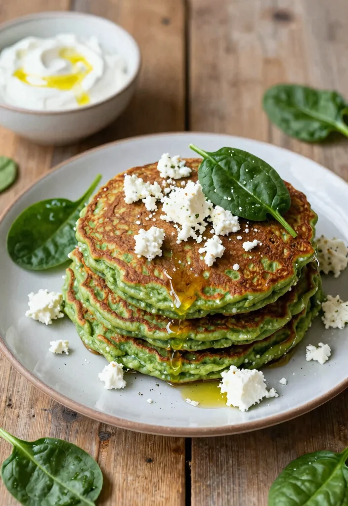19 Best Pancake Recipes for Fluffy, Golden, and Easy Breakfasts - 6. Spinach and Feta Pancakes 1