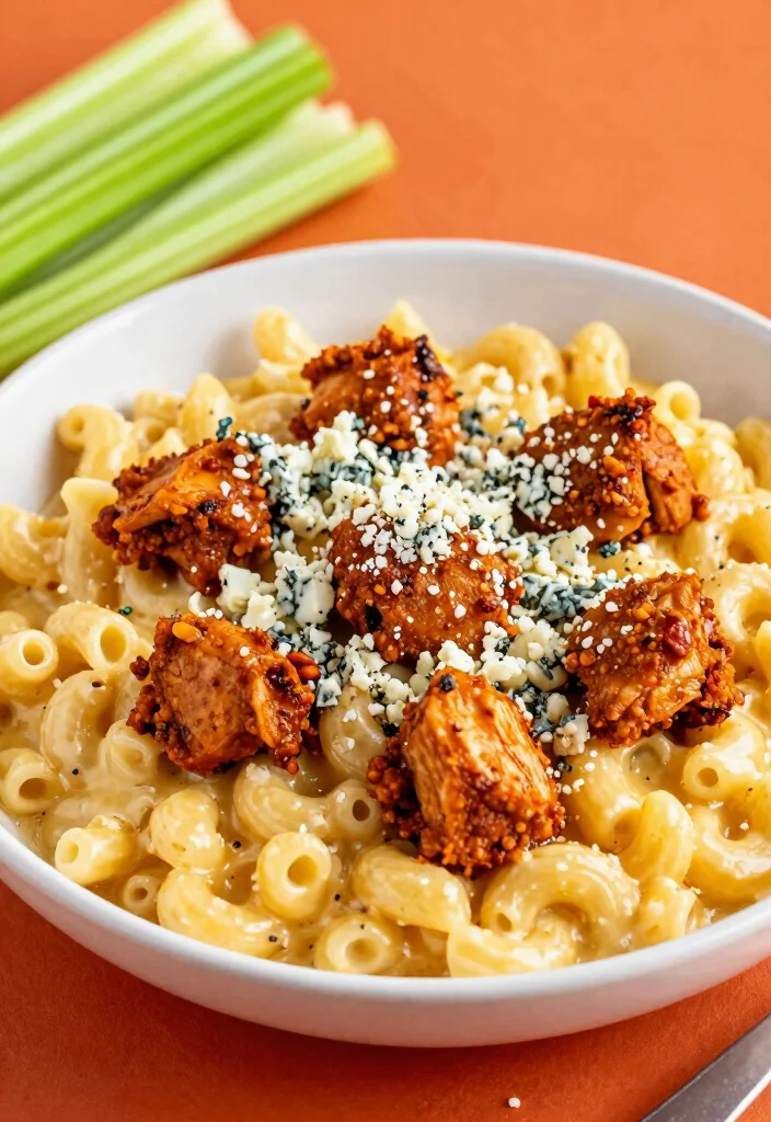19 Boxed Mac and Cheese Hacks and Upgrades - 5. Buffalo Chicken Mac 1