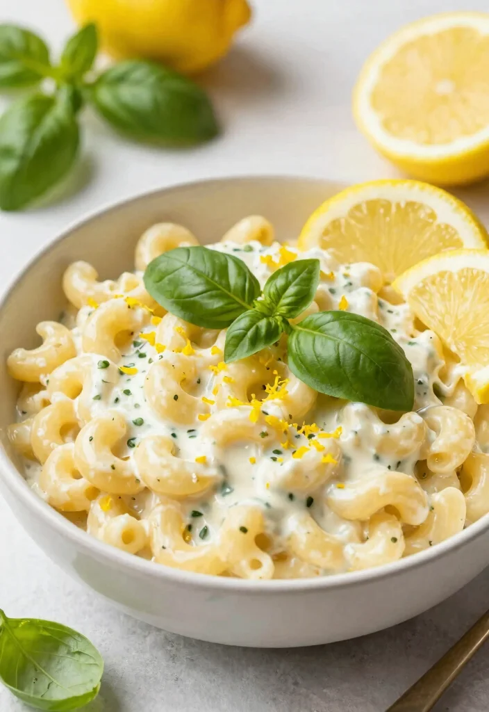 19 Easy Vegan Mac and Cheese Recipes (5 Ingredients) - 10. Lemon Basil Vegan Mac and Cheese 1