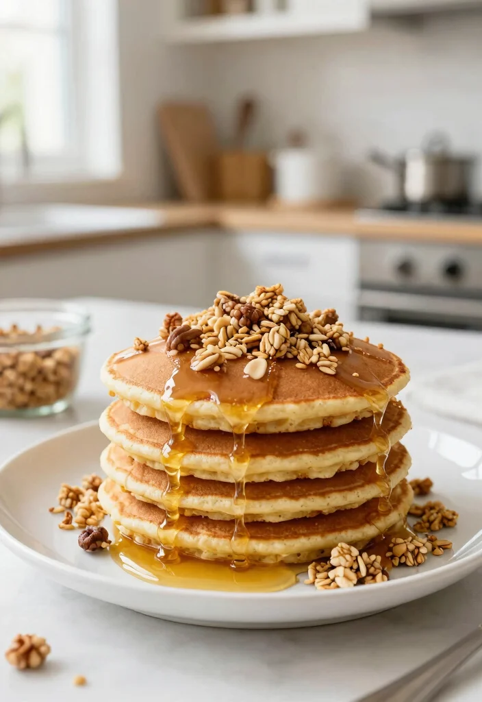 19 Gluten Free Pancake Recipes That Taste Just Like Classic Pancakes - 16. Nutty Granola Pancakes 1