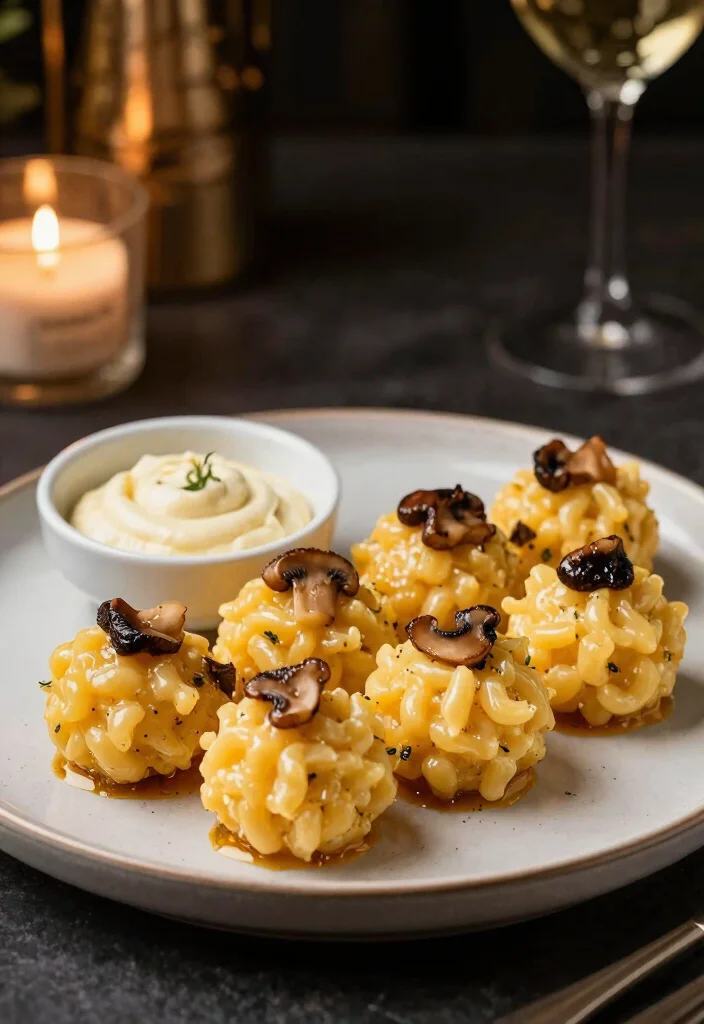 19 Gourmet Mac and Cheese Balls with International Flavors - 13. Mushroom and Truffle Mac and Cheese Balls 1
