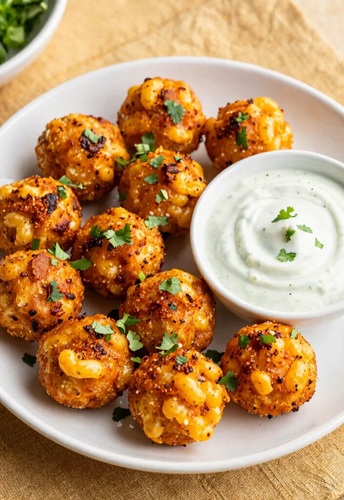 19 Gourmet Mac and Cheese Balls with International Flavors - 2. Spicy Chipotle Baked Mac and Cheese Balls 1