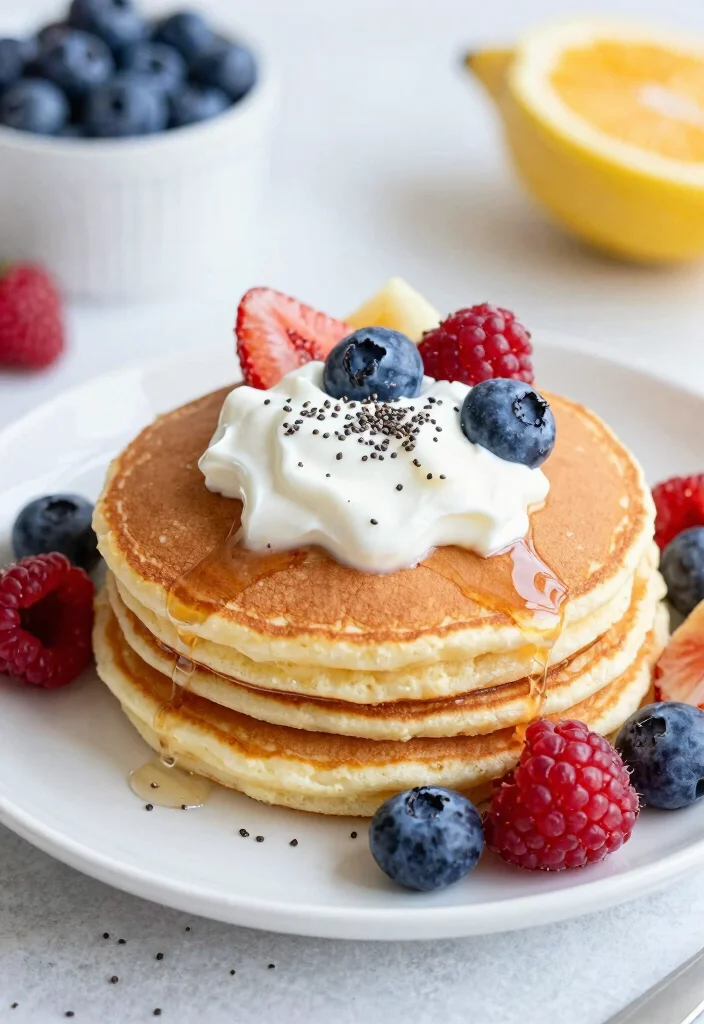 19 Healthy Protein Pancake Recipes That Taste Amazing - 17. Yogurt Protein Pancakes 1