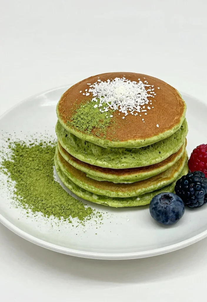 19 Healthy Protein Pancake Recipes That Taste Amazing - 9. Matcha Protein Pancakes 1