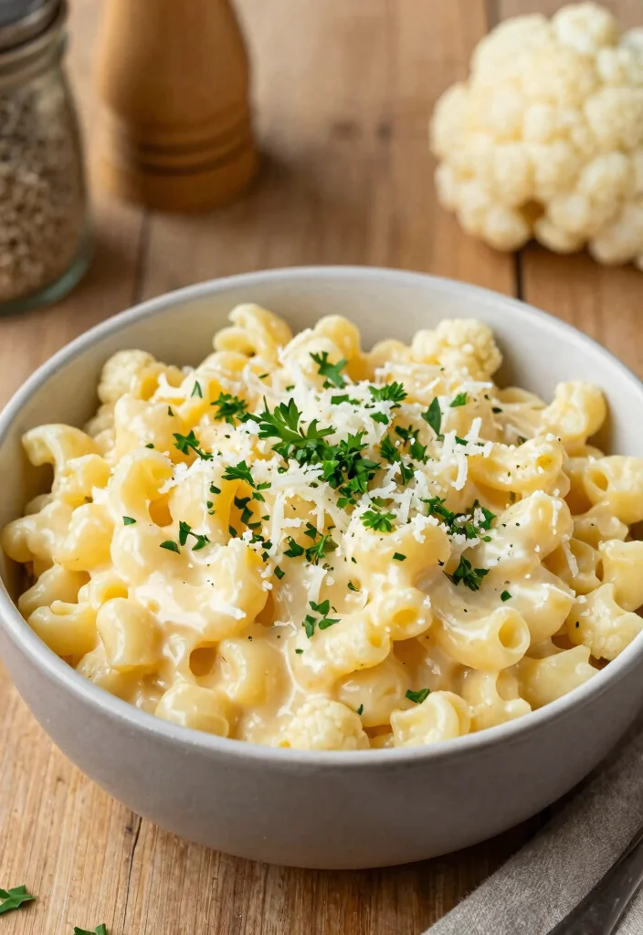 19 Keto Cauliflower Mac and Cheese Variations - 3. Garlic Parmesan Cauliflower Mac 1