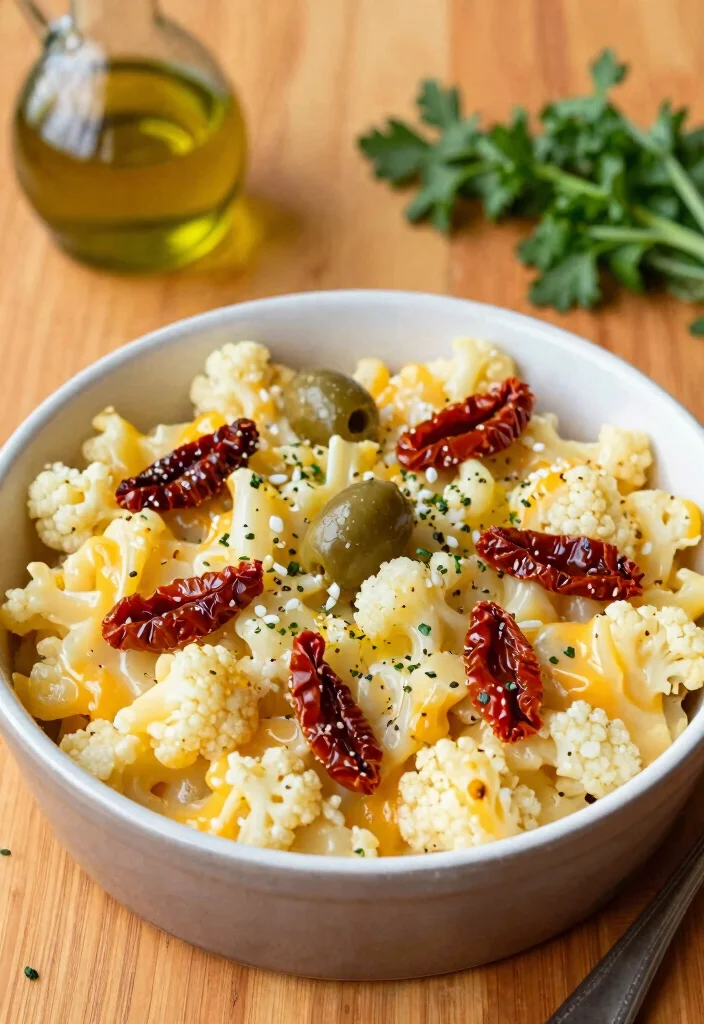 19 Keto Cauliflower Mac and Cheese Variations - 6. Mediterranean Cauliflower Mac 1