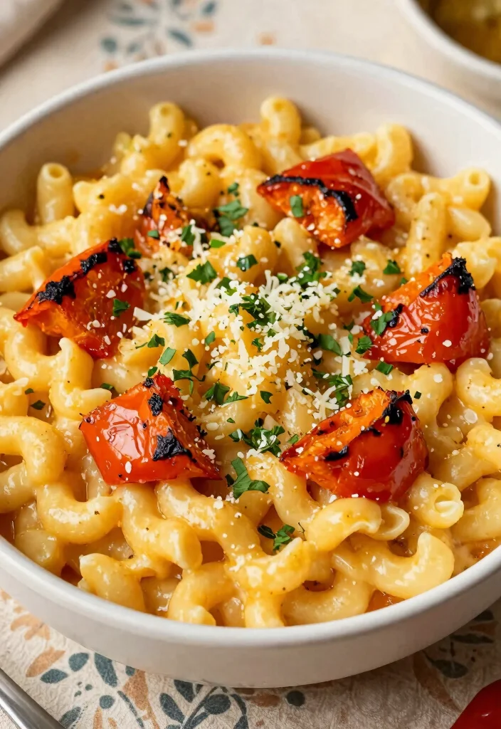 19 Keto Cauliflower Mac and Cheese Variations - 7. Roasted Red Pepper Cauliflower Mac 1