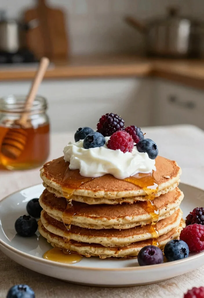 20 Almond Flour Pancake Recipes for Healthy Low Carb Breakfasts - 13. Almond Flour Oatmeal Pancakes 1