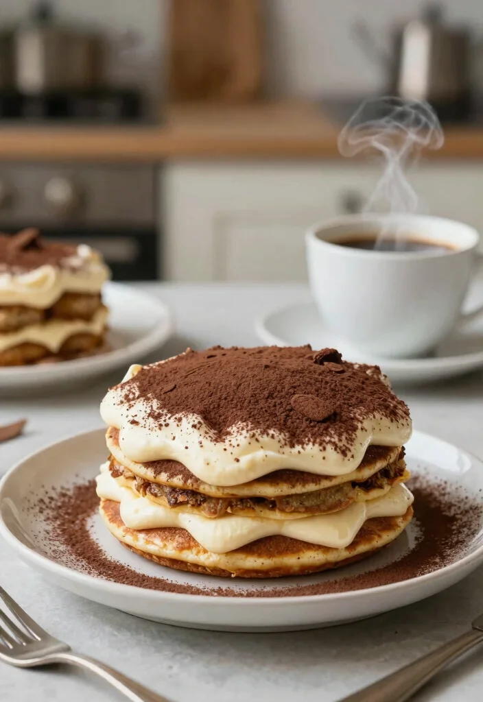 20 Almond Flour Pancake Recipes for Healthy Low Carb Breakfasts - 18. Almond Flour Tiramisu Pancakes 1