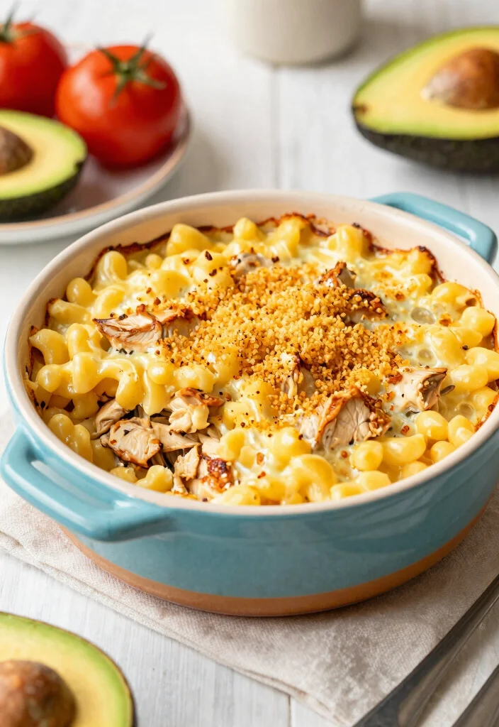 20 Buffalo Chicken Mac and Cheese Baked Recipes - 11. Vegan Buffalo Chicken Mac and Cheese Bake 1