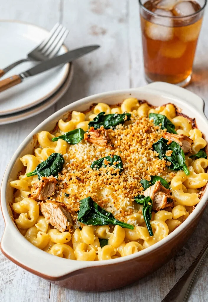 20 Buffalo Chicken Mac and Cheese Baked Recipes - 4. Buffalo Chicken Mac and Cheese with Spinach 1
