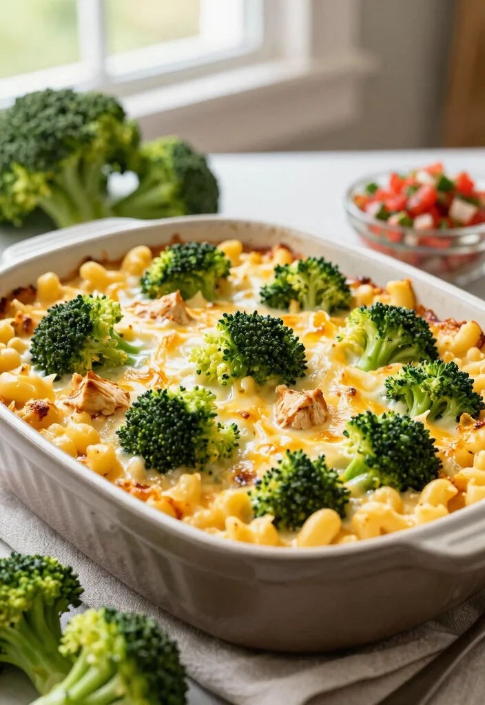 20 Buffalo Chicken Mac and Cheese Baked Recipes - 6. Buffalo Chicken Mac and Cheese Bake with Broccoli 1