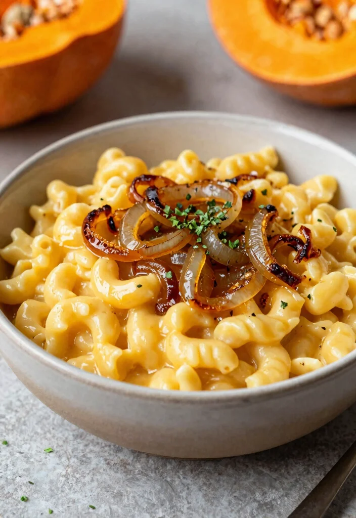 20 Butternut Squash Mac and Cheese Vegan Twists - 13. Butternut Squash Mac with Caramelized Onions 1