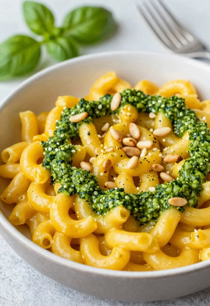 20 Butternut Squash Mac and Cheese Vegan Twists - 16. Butternut Squash Mac with Pesto 1