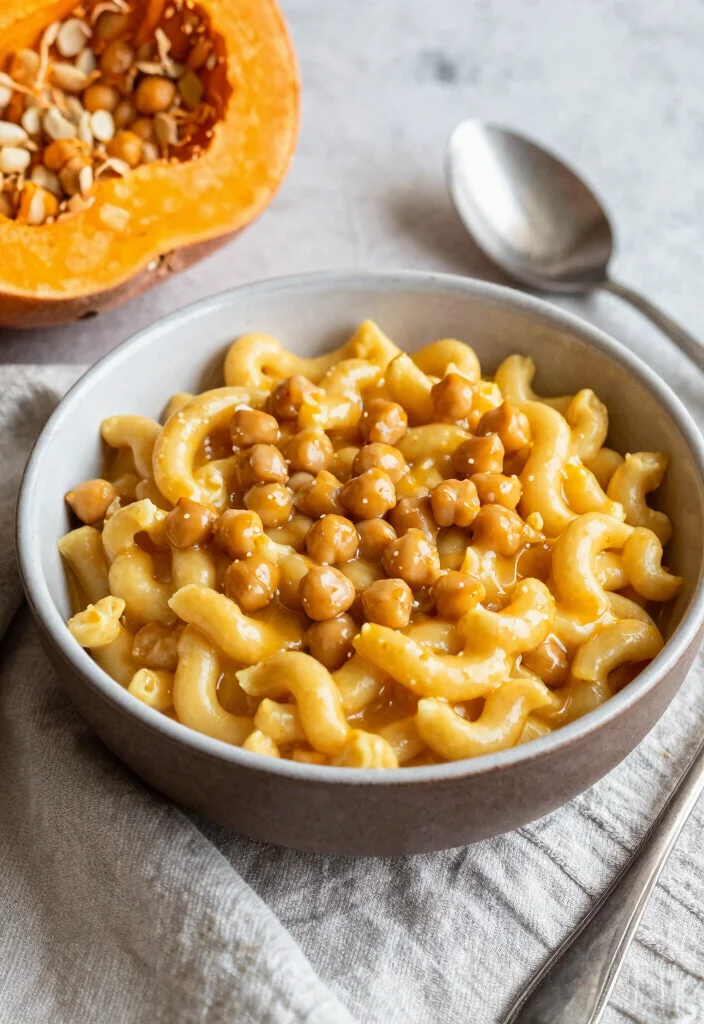 20 Butternut Squash Mac and Cheese Vegan Twists - 18. Butternut Squash Mac with Chickpeas 1